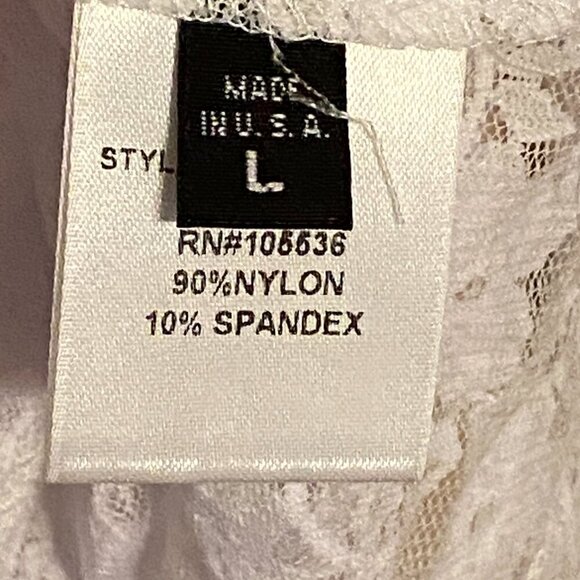 CHARMS Floral Lace Long Sleeved Top White Women's Size (L) - Picture 5 of 8